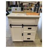 Vanity 30 x 34.5 x 20 with single bowl sink