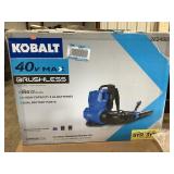 Kobalt 40v brushless Cordless backpack blower