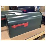 11 x 21 x 9 green mailbox large, bent handle,