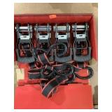 Husky 12 Ft. X 1 In. Ratchet Tiedown, 4 Pack
