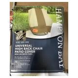 Universal high-back chair patio cover, torn latch