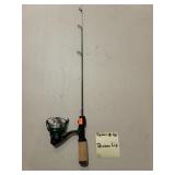 Fish Eagle rod and reel, broken tip, no handle or