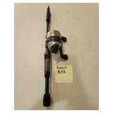Zeboc 33 telescopic rod and reel, broken reel