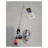 Prodigy rod and reel, broken tip, missing knob