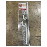 48 inch shelf kit with closet rod white