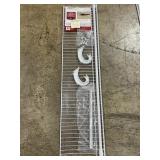 48 inch shelf kit with closet rod white