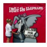 Emily The Elephant 7x7 Frame Game Backdrop