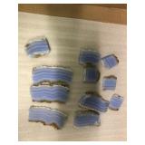 Blue lace agate slabs