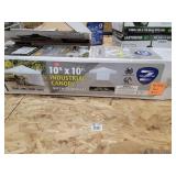 10 x 10 ft industrial canopy with side wall