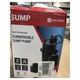 Sump cast aluminum submersible sump pump 1/3 hp,