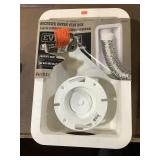 Recessed dryer vent box