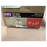 TW hub adapters, 3 x 3 in.