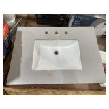 Single bowl sink 31x22 has damage on top