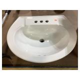 Pedestal sink, 23 in. W x 18 in. D x 8 in. H