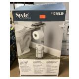 Freestanding toilet tissue holder with phone