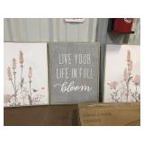 Wall decor (3) 19 inches x 20 inches