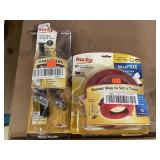 Toilet handle and lover, toilet ring