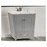 Style selections 24 in. Vanity with top, damaged