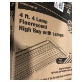 4 ft 4 lamp fluorescent high bay with lamps