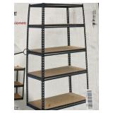 Project source 5 shelf storage unit wood shelves