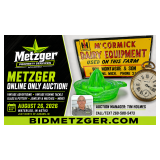 08.26.26 Metzger Online Only Auction!-Advertising-Yearbooks-Crocks-Furniture-Tools-Jewelry-Knives