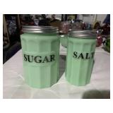 Jadeite Style Salt And Sugar Jars, Reproductions,