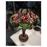 Tiffany-style Leaded Glass Lamp