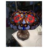 Tiffany-style Leaded Glass Lamp
