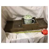 Slaw Cutter, Enamel Covered Pot
