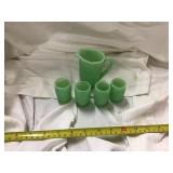 Miniature Pitcher & Glass Set, Green