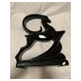 Art Deco Leaping Gazelle Ceramic Statue, 19 1/2