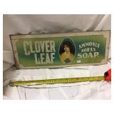 Cloverleaf Borax Soap Metal Sign, 19 X 7