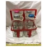 Rock Springs Dairy Milk Bottles With Plastic Lids