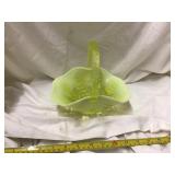 Vaseline Glass Basket