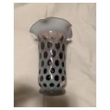 Fenton Coin Dot Purple Vase