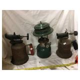 (2) Brass Torches And Coleman Lantern Parts
