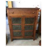 Punched Tin Pie Safe, 43 X 16 X 54