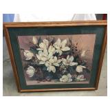 Framed Floral Picture, 39 X 33 1/2