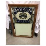 Molson Golden Framed Advertising, 19 X 29