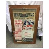 Cincinnati Reds Baseball Memorabilia Framed, 18
