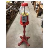Gumball Machine On Cast Iron Stand, 39 Inches