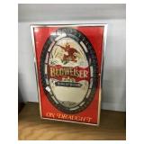 Budweiser Framed Advertising, 9 1/2 X 14