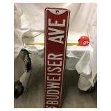 Budweiser Street Sign, 32 X 6