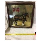 Budweiser Clydesdale In Shadow Box 13 X 13 1/2