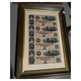 Farmers Bank Kentucky $20 Bills Framed, 11 1/2 X