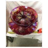 Punch Bowl And Cups, Serving Tray