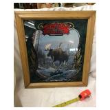 Old Milwaukee Moose Framed Advertising, 19 X 17