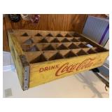 Coca-cola Wooden Crate With Shot Glasses