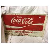 Coca-cola Refreshment Center Metal Sign, Some