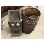 Wall Phone, Nail Keg And Funnel